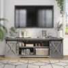 Clander Barn Door TV Stand For TVs Up To 70" Vintage Gray Oak - HOMES: Inside + Out