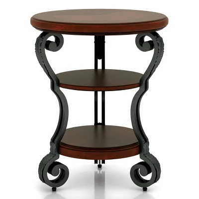 Telmin Traditional Side Table Brown Cherry - HOMES: Inside + Out 3 Telmin Traditional Side Table Brown Cherry - HOMES: Inside + Out - Image 3