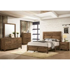 3pc Queen Quail Bedroom Set With 2 Nightstands Rustic Light Walnut - HOMES: Inside + Out 10 3pc Queen Quail Bedroom Set With 2 Nightstands Rustic Light Walnut - HOMES: Inside + Out -Inside out home GUEST 05d945ef 731b 4ec1 82f6 97264967ab45