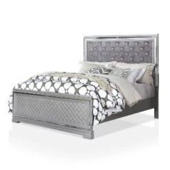 3pc Queen Tenaya Bed With 2 Nightstands Set Silver/Gray - HOMES: Inside + Out 20 3pc Queen Tenaya Bed With 2 Nightstands Set Silver/Gray - HOMES: Inside + Out -Inside out home GUEST 065e0deb fd9e 47de 9027 89507c173056