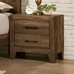 3pc Queen Quail Bedroom Set With 2 Nightstands Rustic Light Walnut - HOMES: Inside + Out 11 3pc Queen Quail Bedroom Set With 2 Nightstands Rustic Light Walnut - HOMES: Inside + Out -Inside out home GUEST 06f0710e f6ec 407e 9b0b b27f8933d1e6
