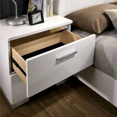 April 2 Drawer Nightstand White - HOMES: Inside + Out 3 April 2 Drawer Nightstand White - HOMES: Inside + Out - Image 3