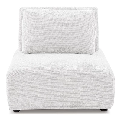 HOMES: Inside + Out 5pc Povoa 159" Modular Curved Sectional Sofa Modern Chenille With Extendable Backrest White 8 HOMES: Inside + Out 5pc Povoa 159" Modular Curved Sectional Sofa Modern Chenille With Extendable Backrest White - Image 8