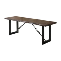 3pc Iohomes Kopec Industrial Style Dining Table Set Walnut - HOMES: Inside + Out -Inside out home GUEST 0bfe9f1b 569a 4cf0 84c5 b027164cee03