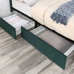 Hanger Glam Upholstered Bed With 4 Side Drawers - HOMES: Inside + Out -Inside out home GUEST 0d0f82c8 d1e6 4728 8c34 8c5a3906e4f3