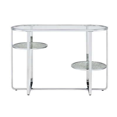 Calloun Glam 2 Shelf Sofa Table Chrome - HOMES: Inside + Out 4 Calloun Glam 2 Shelf Sofa Table Chrome - HOMES: Inside + Out - Image 4