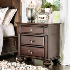 3pc California King Pennings Traditional Bed Set And Nightstand With Chest Dark Walnut - HOMES: Inside + Out 23 3pc California King Pennings Traditional Bed Set And Nightstand With Chest Dark Walnut - HOMES: Inside + Out -Inside out home GUEST 10d60339 b305 45ce 81ed 0ea72c7b6fac