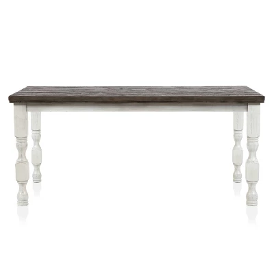 78" Cambrien Rustic Two-Tone Counter Height Dining Table Antique White/Gray - HOMES: Inside + Out 3 78" Cambrien Rustic Two-Tone Counter Height Dining Table Antique White/Gray - HOMES: Inside + Out - Image 3