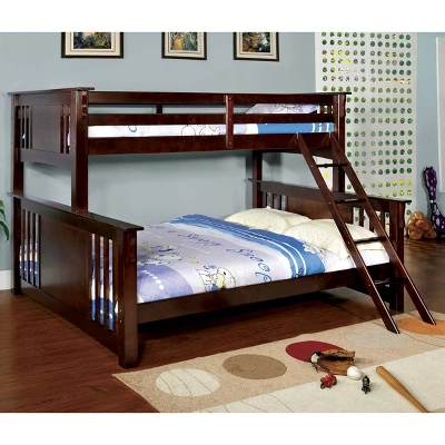 HOMES: Inside + Out Twin XL Over Queen Kids' Lea Bunk Bed Dark Walnut - IoHOMES 4 HOMES: Inside + Out Twin XL Over Queen Kids' Lea Bunk Bed Dark Walnut - IoHOMES - Image 4