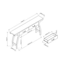 Haun 2 Drawer Console Table White Oak - HOMES: Inside + Out -Inside out home GUEST 121a9270 fe63 4bb9 8266 9bb728a7e3bd