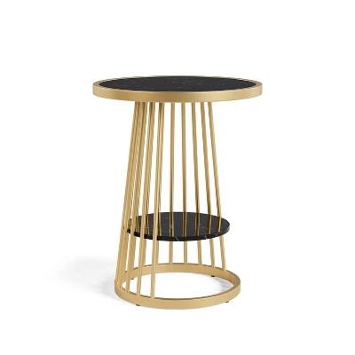 Tinful Modern Round Side Table - HOMES: Inside + Out 8 Tinful Modern Round Side Table - HOMES: Inside + Out - Image 8