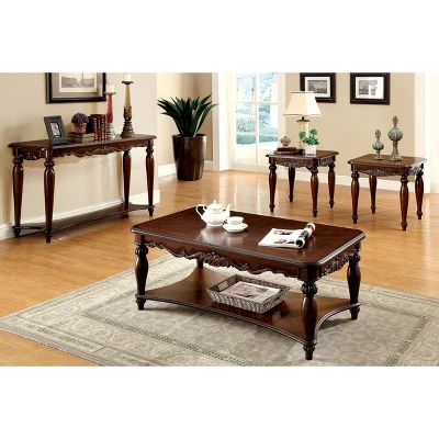 Halbarry Traditional Open Shelf Sofa Table Red - HOMES: Inside + Out 2 Halbarry Traditional Open Shelf Sofa Table Red - HOMES: Inside + Out - Image 2