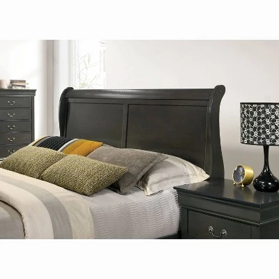 3pc Sliver Sleigh Bed With 2 Nightstands - HOMES: Inside + Out 4 3pc Sliver Sleigh Bed With 2 Nightstands - HOMES: Inside + Out - Image 4
