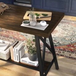 47" Brenter Counter Height Table Weathered Medium Oak/Black - HOMES: Inside + Out 5 47" Brenter Counter Height Table Weathered Medium Oak/Black - HOMES: Inside + Out -Inside out home GUEST 162192ec eb80 444a 885a ffe7a54de61e