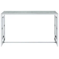 Stagge Glam Rectangle Sofa Table Chrome - HOMES: Inside + Out -Inside out home GUEST 163e6640 d7ba 4efb 94e4 36ac1b1ad5f0