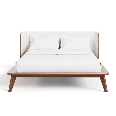 HOMES: Inside + Out 3pc Full Riverstone Mid-Century Boucle Platform Bedroom Set With 2 Nightstands Walnut 13 HOMES: Inside + Out 3pc Full Riverstone Mid-Century Boucle Platform Bedroom Set With 2 Nightstands Walnut - Image 13