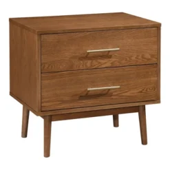 HOMES: Inside + Out 3pc Queen Riverstone Mid-Century Modern Boucle Bedroom Set With 2 Nightstands Walnut -Inside out home GUEST 18420ea6 ed54 4567 b364 daa4199b6ad1