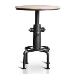 3pc Regalla Industrial Bar Height Dining Table Set Antique Black/Natural Tone - HOMES: Inside + Out -Inside out home GUEST 192f5a61 e31a 47e9 82ef 57abcc978b04