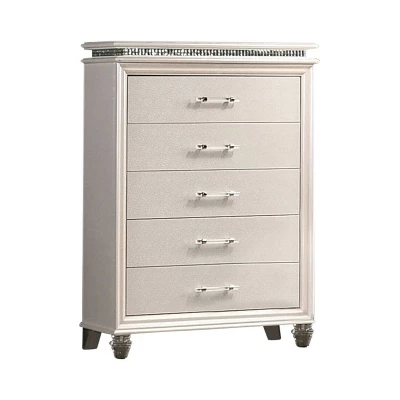 2pc Granite Nightstand And Chest Set Pearl White - HOMES: Inside + Out 2 2pc Granite Nightstand And Chest Set Pearl White - HOMES: Inside + Out - Image 2