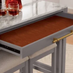 39" Gardenside Rectangle Nested Counter Height Dining Tables White/Light Gray - HOMES: Inside + Out -Inside out home GUEST 1ace8ca4 949c 4894 99be 3dae5cb6b7cc