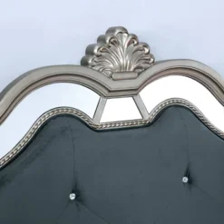 California King Divito Traditional Mirror Trim Bed Silver - HOMES: Inside + Out -Inside out home GUEST 1ce4ec0d 7cb4 472c 9fae 460f6aa6ff0c