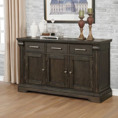 Lemieux 3 Drawer Server Brown - HOMES: Inside + Out 2 Lemieux 3 Drawer Server Brown - HOMES: Inside + Out - Image 2