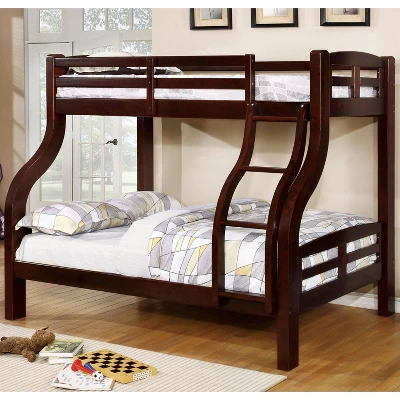 Twin/Full Lombardi Kids' Bunk Bed Dark Walnut - HOMES: Inside + Out 2 Twin/Full Lombardi Kids' Bunk Bed Dark Walnut - HOMES: Inside + Out - Image 2