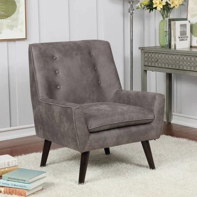 Center Button Tufted Accent Chair - HOMES: Inside + Out 1 Center Button Tufted Accent Chair - HOMES: Inside + Out