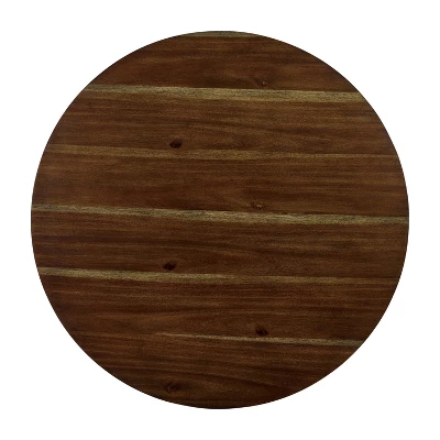 5pc Hedgecrow Padded Seat Round Dining Table Set Dark Brown - HOMES: Inside + Out 3 5pc Hedgecrow Padded Seat Round Dining Table Set Dark Brown - HOMES: Inside + Out - Image 3