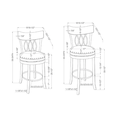 Set Of 2 29" Darlowe Swivel Counter Height Barstools - HOMES: Inside + Out 4 Set Of 2 29" Darlowe Swivel Counter Height Barstools - HOMES: Inside + Out - Image 4