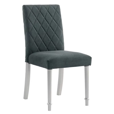 2pc Singger Writing Desk With Chair Gray - HOMES: Inside + Out 7 2pc Singger Writing Desk With Chair Gray - HOMES: Inside + Out - Image 7