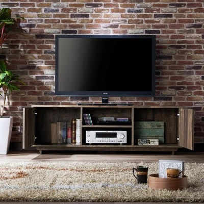Fraire Contemporary TV Stand For TVs Up To 60" Reclaimed Oak - HOMES: Inside + Out 5 Fraire Contemporary TV Stand For TVs Up To 60" Reclaimed Oak - HOMES: Inside + Out - Image 5
