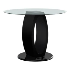 5pc Spearelton Oval Pedestal Round Dining Table Set Black - HOMES: Inside + Out 5 5pc Spearelton Oval Pedestal Round Dining Table Set Black - HOMES: Inside + Out -Inside out home GUEST 244bbb4f b381 4614 89ff d85f63b4fb4b