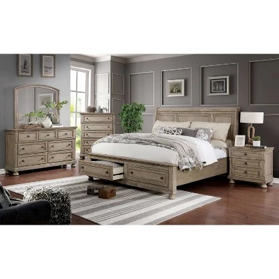 2pc Earl Nightstand And Dresser Set Gray - HOMES: Inside + Out 3 2pc Earl Nightstand And Dresser Set Gray - HOMES: Inside + Out - Image 3