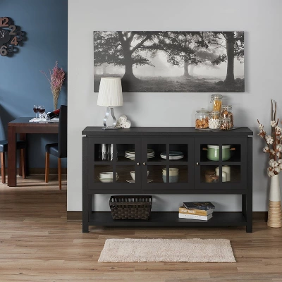 3pc Torrey TV Stand And Media Tower Set Black - HOMES: Inside + Out 4 3pc Torrey TV Stand And Media Tower Set Black - HOMES: Inside + Out - Image 4