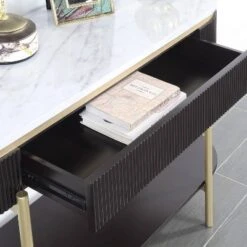 Cartehena Faux Marble Sofa Table With Drawer - HOMES: Inside + Out -Inside out home GUEST 27745d6d 5097 4bea 834c bdc64ece44a2