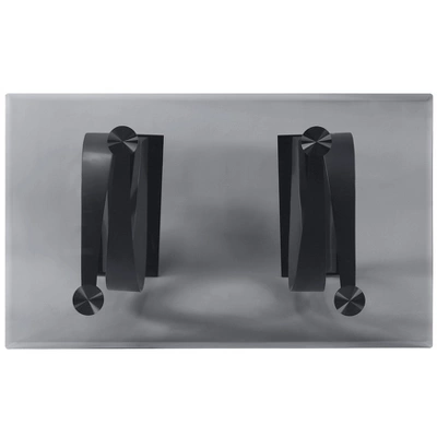 58" Gleneagles Modern Rectangle Glass Top Dining Table Gray/Champagne/Black - HOMES: Inside + Out 6 58" Gleneagles Modern Rectangle Glass Top Dining Table Gray/Champagne/Black - HOMES: Inside + Out - Image 6