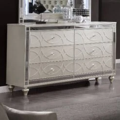 La Mesa 6 Drawer Glam Dresser Silver - HOMES: Inside + Out
