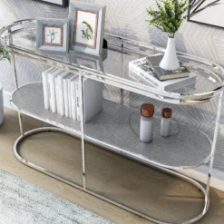 Yarmuth Glam 1 Shelf Sofa Table Chrome - HOMES: Inside + Out 7 Yarmuth Glam 1 Shelf Sofa Table Chrome - HOMES: Inside + Out -Inside out home GUEST 2ab8d7a0 7872 4240 9631 e832013f6de7