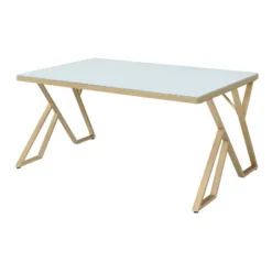 Jalama Glam Glass Top Gold Frame Dining Table - HOMES: Inside + Out 9 Jalama Glam Glass Top Gold Frame Dining Table - HOMES: Inside + Out -Inside out home GUEST 2b70f1f9 26da 4960 81e3 7d95a0b37b8a