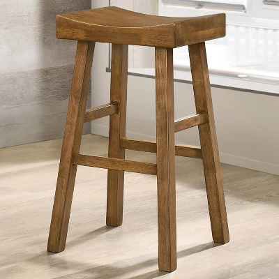 Set Of 2 29" Lille Seat Saddle Counter Height Barstools - HOMES: Inside + Out 1 Set Of 2 29" Lille Seat Saddle Counter Height Barstools - HOMES: Inside + Out