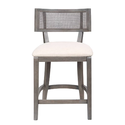 Roben Woven Cane Back Counter Height Barstools - HOMES: Inside + Out 4 Roben Woven Cane Back Counter Height Barstools - HOMES: Inside + Out - Image 4