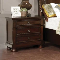 Mariotti Felt Lined Top Drawer Nightstand Brown Cherry - HOMES: Inside + Out