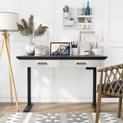 47" Losondo Transitional Height Adjustable Desk With USB Ports - HOMES: Inside + Out 3 47" Losondo Transitional Height Adjustable Desk With USB Ports - HOMES: Inside + Out - Image 3