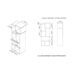 66.46" Durandyl Contemporary Bookcase Honey Walnut - HOMES: Inside + Out 13 66.46" Durandyl Contemporary Bookcase Honey Walnut - HOMES: Inside + Out -Inside out home GUEST 31b0a4a0 ff69 4552 9a39 39603090d44a