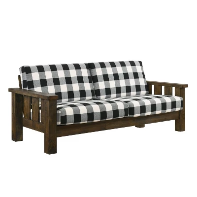 Jovie Gingham Rustic Sofa - HOMES: Inside + Out 4 Jovie Gingham Rustic Sofa - HOMES: Inside + Out - Image 4