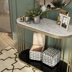 Solstice Glam Entryway Table Antique Brass - HOMES: Inside + Out 9 Solstice Glam Entryway Table Antique Brass - HOMES: Inside + Out -Inside out home GUEST 37043ff2 6ca4 431a 8165 8023a1bdb845