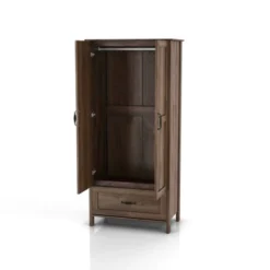 Nurembo 1 Drawer Wardrobe Closet Distressed Walnut - HOMES: Inside + Out 19 Nurembo 1 Drawer Wardrobe Closet Distressed Walnut - HOMES: Inside + Out -Inside out home GUEST 37113192 5b8f 44c0 8882 607b7ccd5949