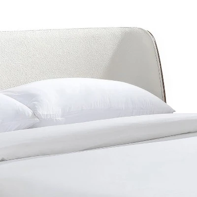 HOMES: Inside + Out 3pc Queen Riverstone Mid-Century Boucle Platform Bedroom Set With 2 Nightstands Walnut 10 HOMES: Inside + Out 3pc Queen Riverstone Mid-Century Boucle Platform Bedroom Set With 2 Nightstands Walnut - Image 10