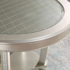 5pc Jenra Round Dining Set Champagne/Warm Gray - HOMES: Inside + Out 9 5pc Jenra Round Dining Set Champagne/Warm Gray - HOMES: Inside + Out -Inside out home GUEST 39ac40d8 4df9 45a3 9ae4 663343df73ae